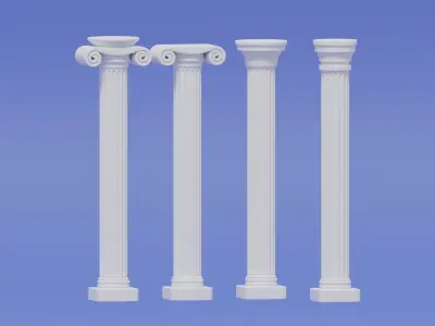 Greek and Roman Columns 3D model