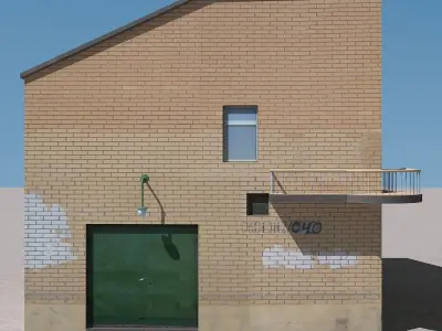 Building Lowpoly Low-poly 3D model