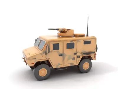 Desert Tactical Vehicle model pack Low-poly 3D model