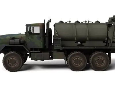 1982 Am General M939 2 Rigged US Military Truck  3D model