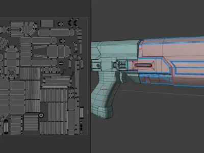 Futuristic Pistol Pack 3 3D model