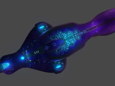 Covenant CAS-class assault carrier Low-poly 3D model