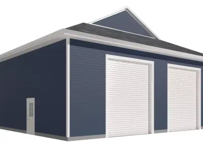 Garage-007 Low Poly 3D model