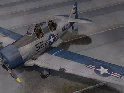 North American T-6 Texan 3D model