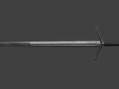 Two Handed Scottish Sword Claymore Low-poly 3D model