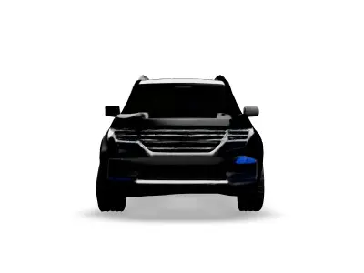 Realistic Black SUV 3D Model Low-poly 3D model