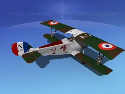 Nieuport 17 V03 France 3D model