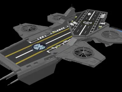 SHIELD Helicarrier Free 3D model