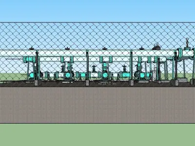 GAZ station 3D model