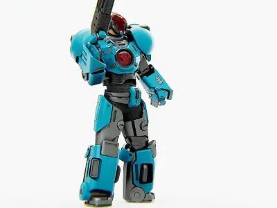 CYBER COP X-3000   RIGGED 3D model