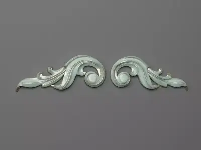 Onlay pair of swirls Free 3D print model