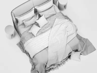 Turpault Lauren meridiani classic bed Free 3D model