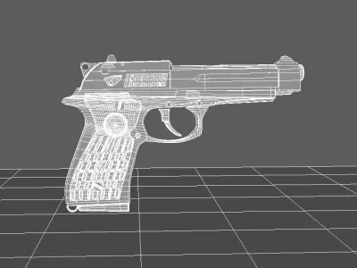 Game-Ready Sig Sauer P226 MK25 Handgun Model Free 3D model