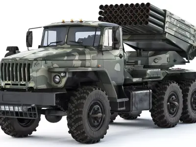 BM-21 Grad Ural 4320 2010 3D model