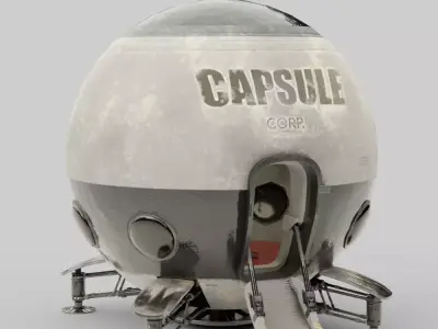 Capsule Corp Space Pod 3D model
