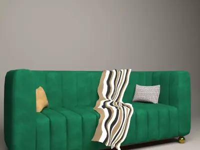 Sofa green Free 3D model