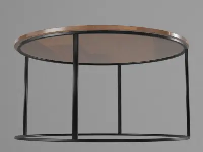 Low poly steel table Free low-poly 3D model