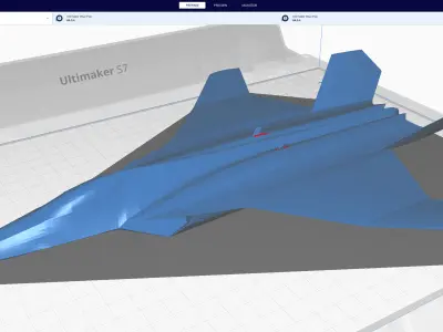 Mitsubishi F-3 F-X Godzilla Low-poly 3D model