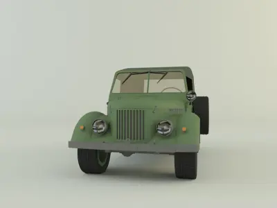 Soviet off-road vehicles GAZ-69 3D model