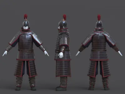 06-Ancient Chinese Armor-Jin dynasty 3D model