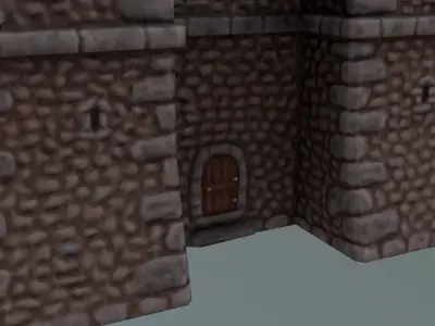 Castle tower Low-poly 3D model