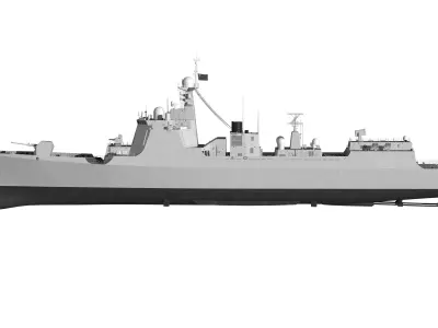 China Navys 052D Missile Destroyer 3D model