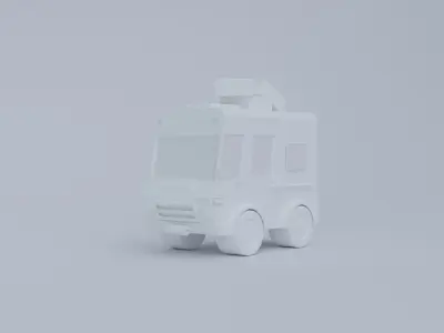 Travelling Car Low-poly 3D model