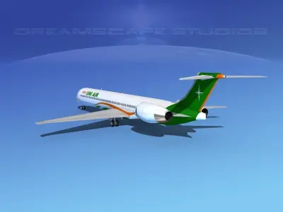 McDonnell Douglas MD-90 Uni Air 3D model