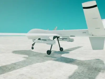 MQ-9 Drone Low-poly 3D model