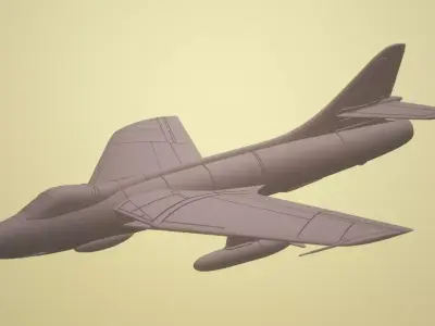 HAWKER HUNTER F4 AND F5 1-72 SCALE HIGHLY DETAILED MODEL 3D print model
