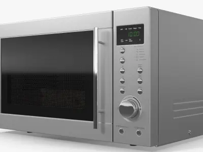 Countertop Microwave With Burrito 3D model