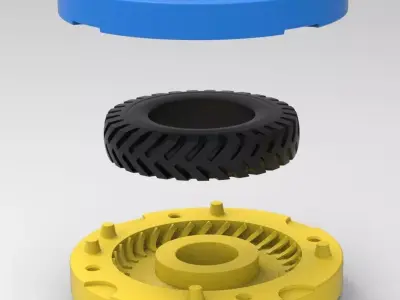 Mold for diecast tire 10 Scale 1 to 10 and 1 to 14 and 1 to 25 3D print model