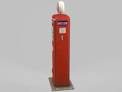 Gas Station 3D model 12