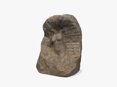 Sculpture Rock Woman 3D model