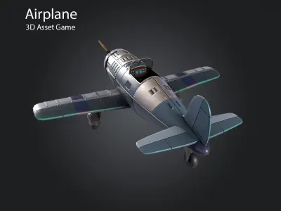 Airplane 2 WW Low-poly 3D model