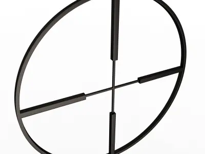 Sniper Target Symbol Low-poly 3D model