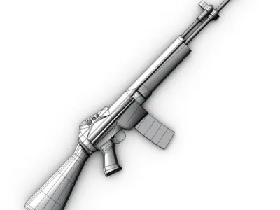 Low poly weapons pack collection 3D model