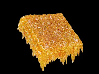 Honeycomb beeswax 3D model