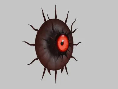 A Giant Bloodshot Eye 3D Model Low-poly 3D model
