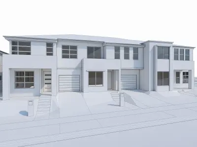 Townhouse 07 Low-poly 3D model