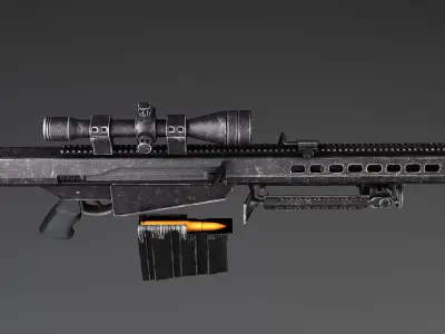 Barrett M82A1 sniper rifle 3D model