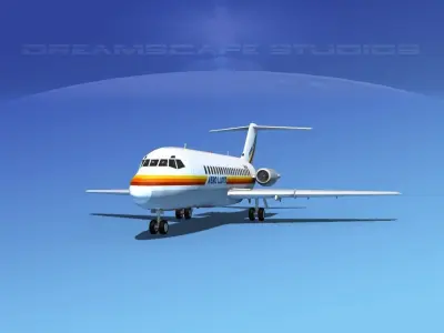 Douglas DC-9-15 Aero LLoyd 3D model