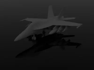 FA-18F Super hornet fighter jet- low poly - game ready -3d print Low-poly 3D model