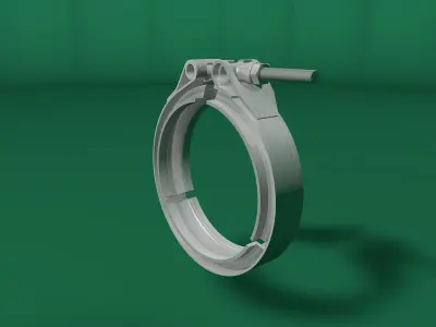 Tube clamp to join two tubes 3D model
