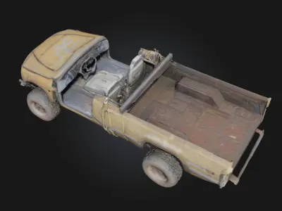 Mud Splattered Pickup Conversion Rugged Vehicle Ready for Off 3D model