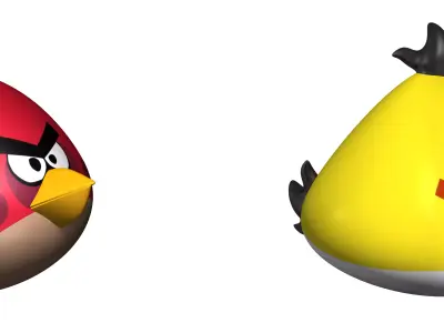 Angry Birds 3D Model Low-poly 3D model