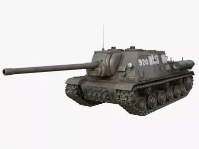 Tank ISU 122  Mental Ray 3D model