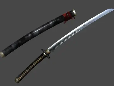 katana3 samurai sword Low-poly 3D model