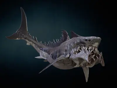 AlienShark 1 Low-poly 3D model