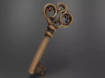 Brass key 3D print model